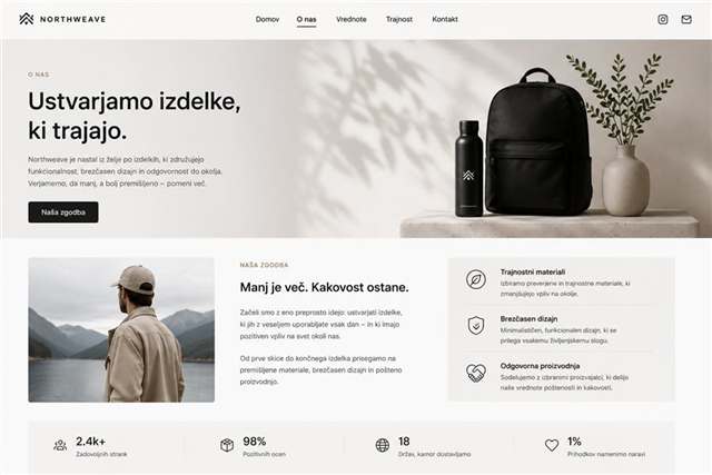 Brand predstavitev primer